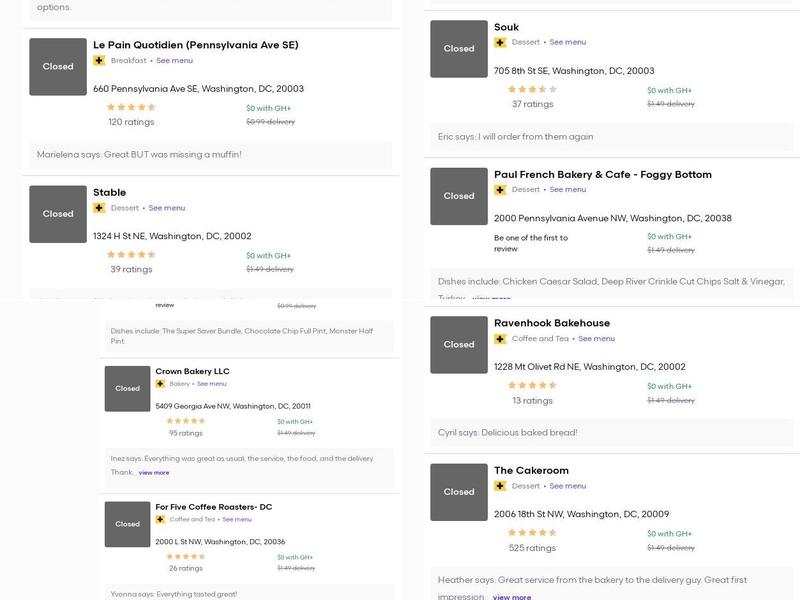 Capitol Hill Bakery Menu