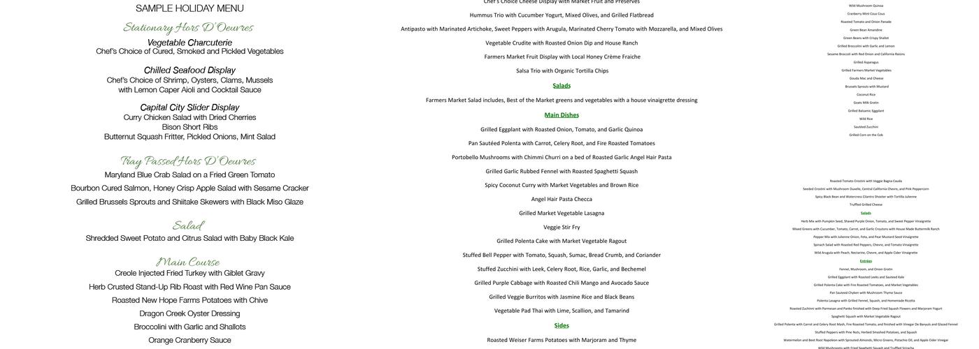 Eco Caters Menu