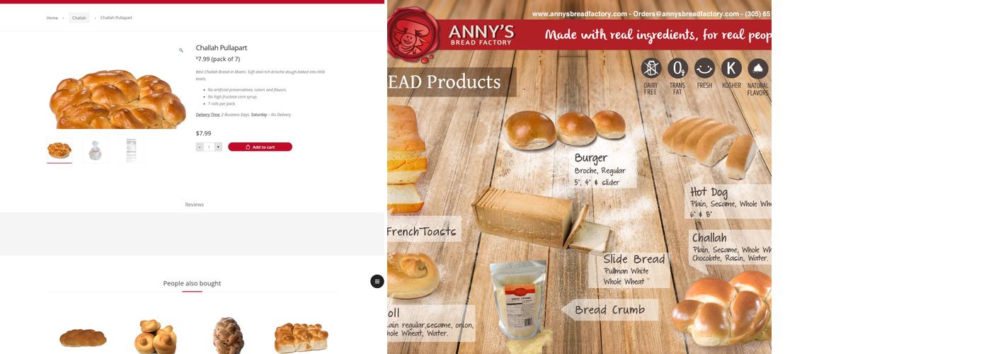 Anny's Bread Factory Menu