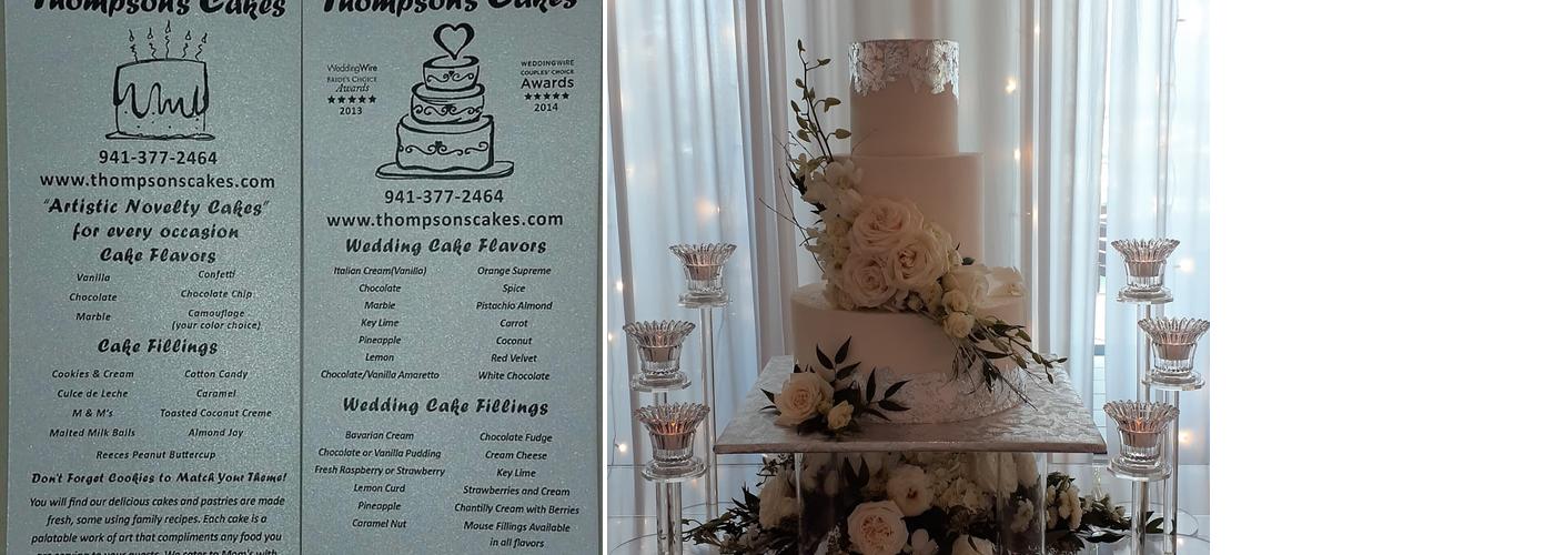 Thompson's Cakes Inc Menu