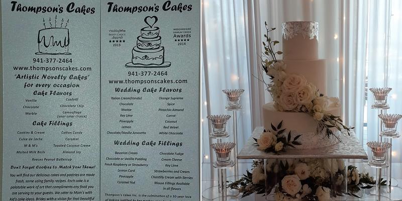 Thompson's Cakes Inc Menu