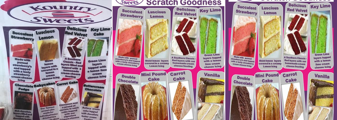 Kountry Sweets Menu