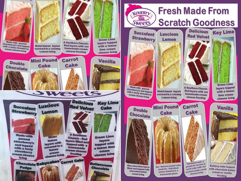 Kountry Sweets Menu
