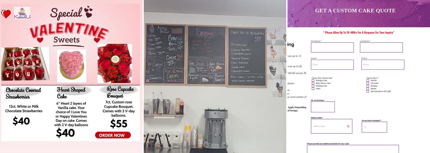 Kakes4U Menu