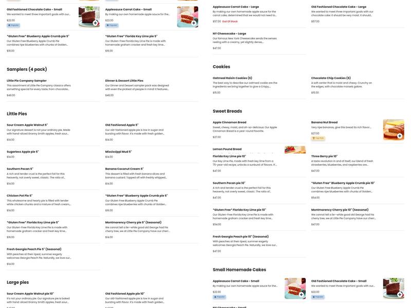 Little Pie Company Menu