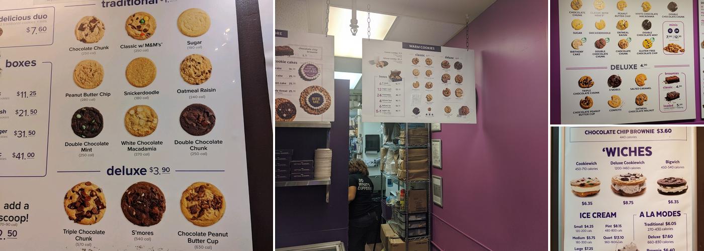 Insomnia Cookies Menu