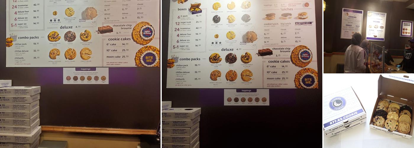 Insomnia Cookies Menu