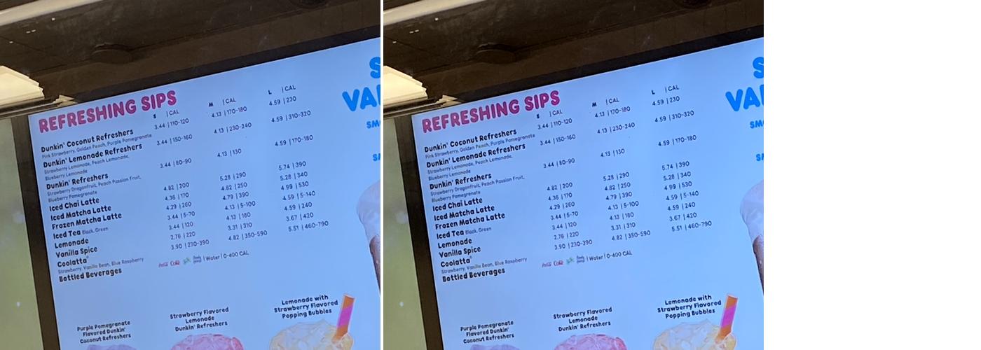 Dunkin' Menu