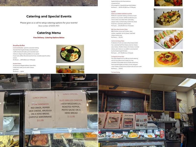 Bagels & Schmear Menu