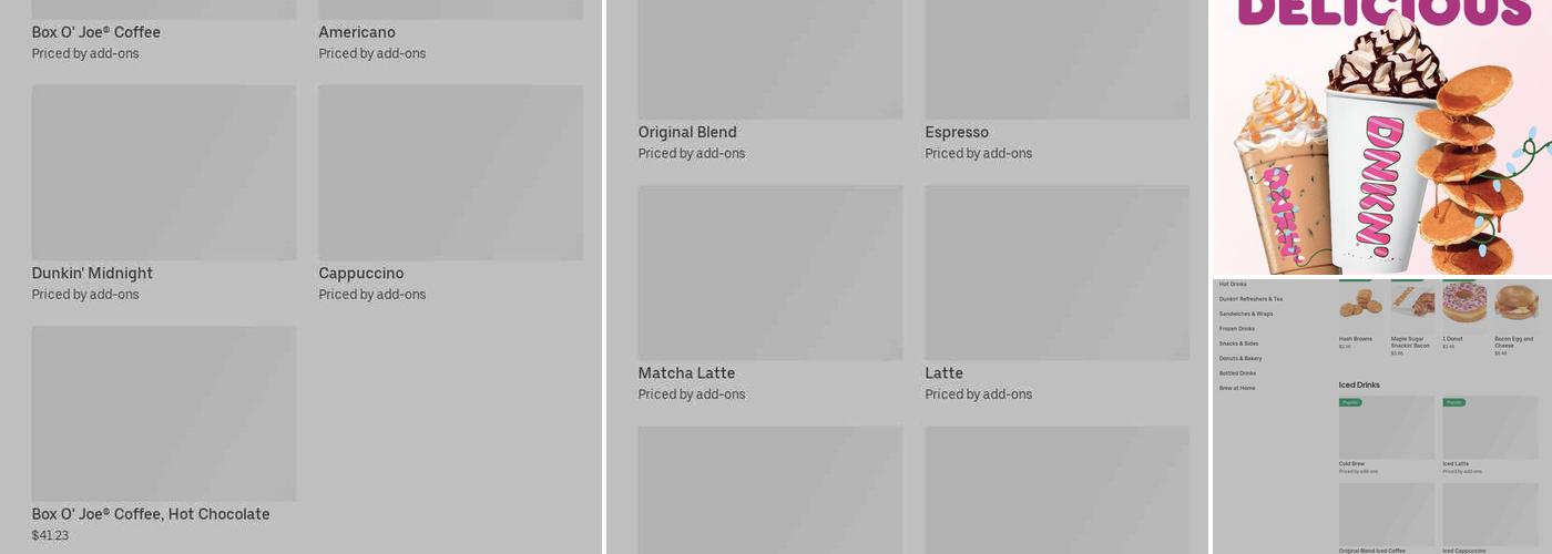 Dunkin' Menu