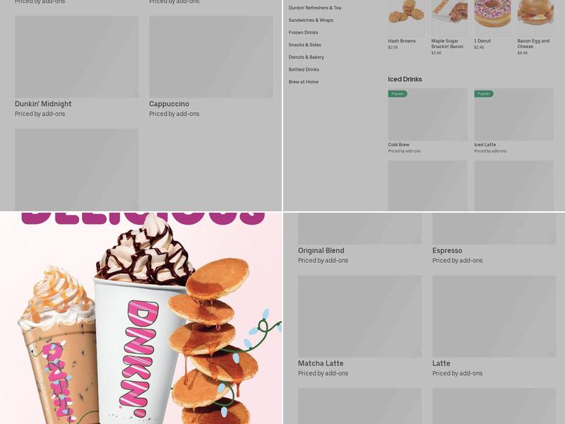 Dunkin' Menu