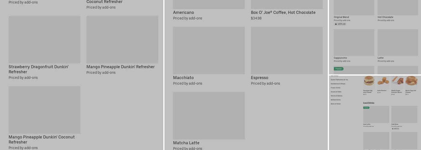 Dunkin' Menu