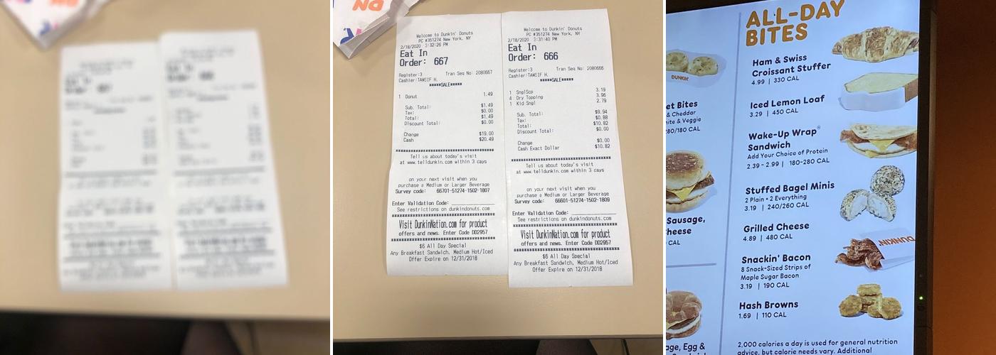 Dunkin' Menu