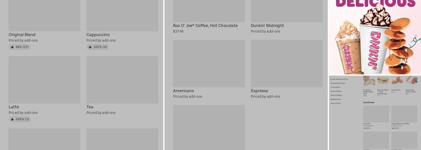Dunkin' Menu
