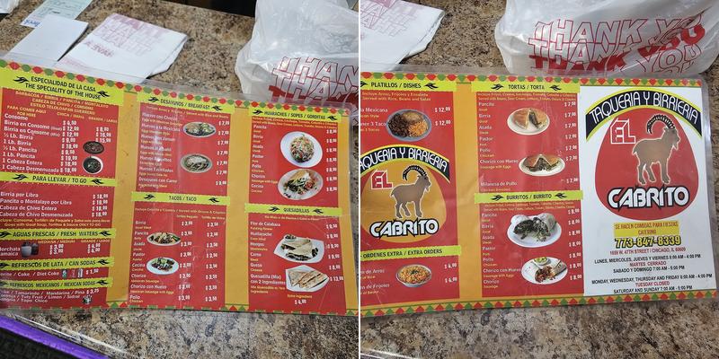 La Baguette Bakery Menu