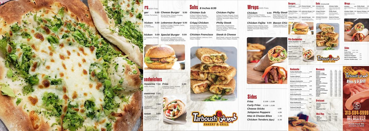 Tarboush Bakery & Grill Menu