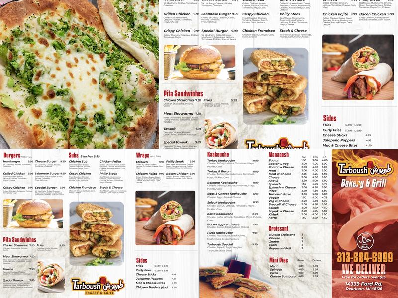 Tarboush Bakery & Grill Menu
