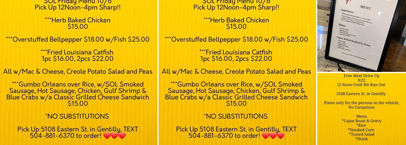 Seasons Of Louisiana Menu