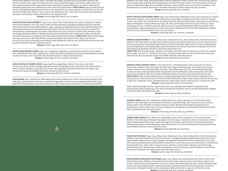 Great American Cookies Menu