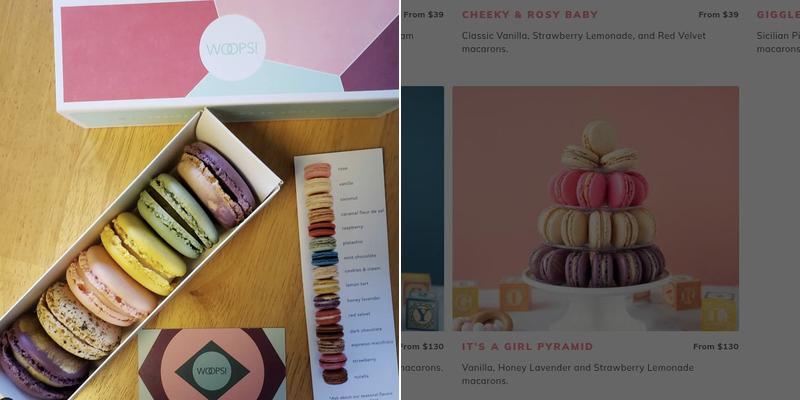 Woops! Macarons & Gifts (CambridgeSide Place) Menu