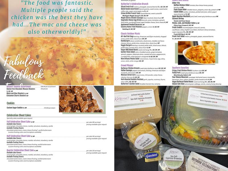 Katherine's Catering Menu