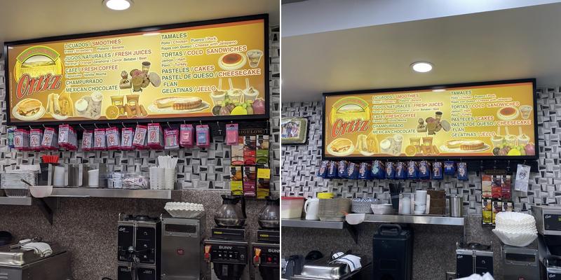 Panaderia Ortiz Menu