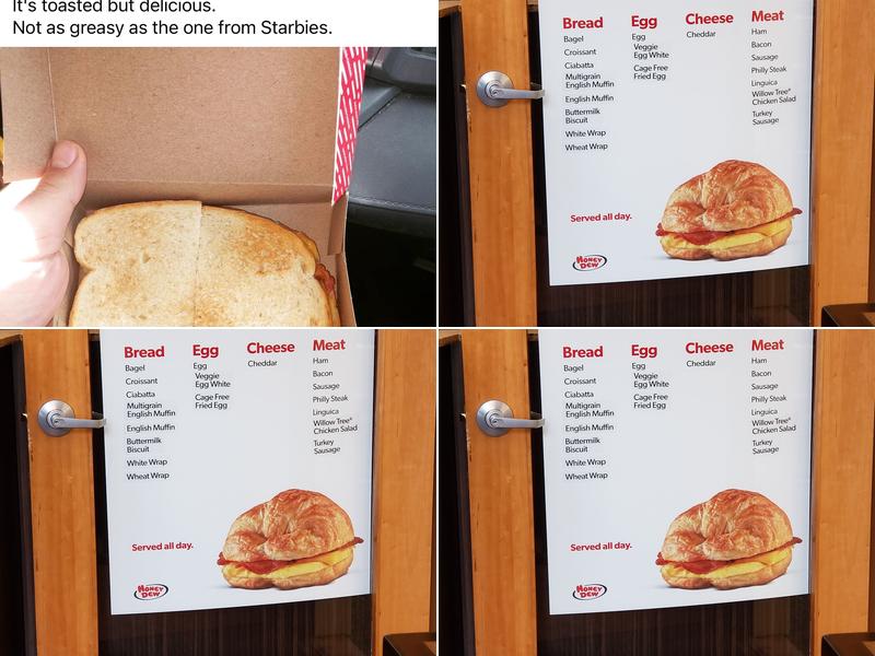 Honey Dew Donuts Menu