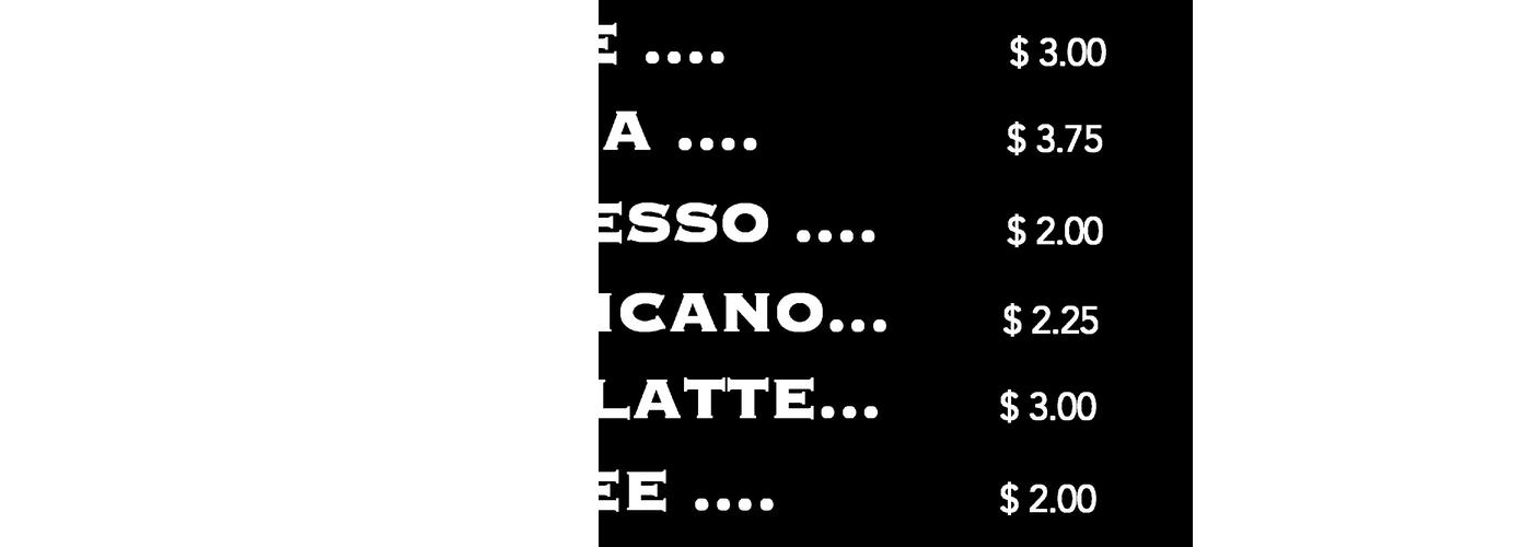 Red Bench Bakery Menu