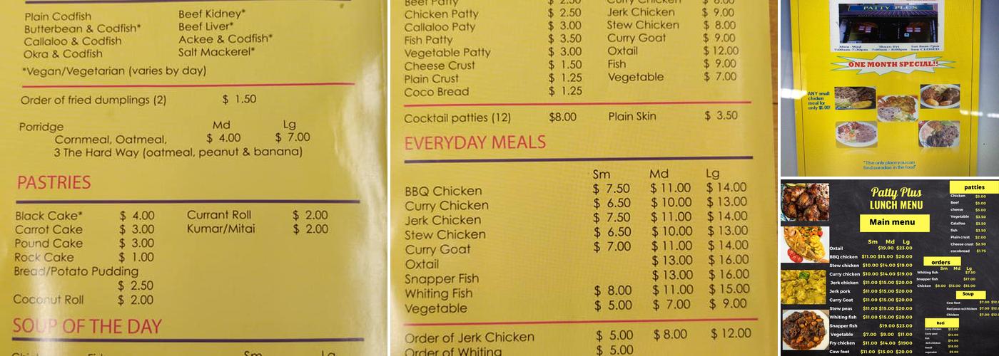 Patty Plus Menu