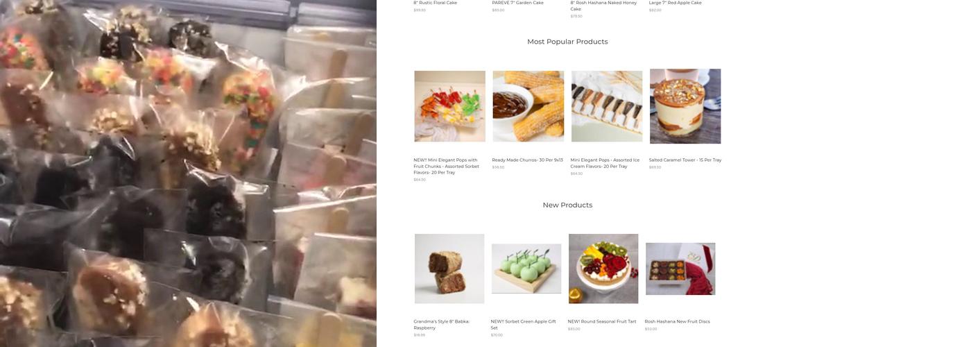 Elegant Desserts NY Menu