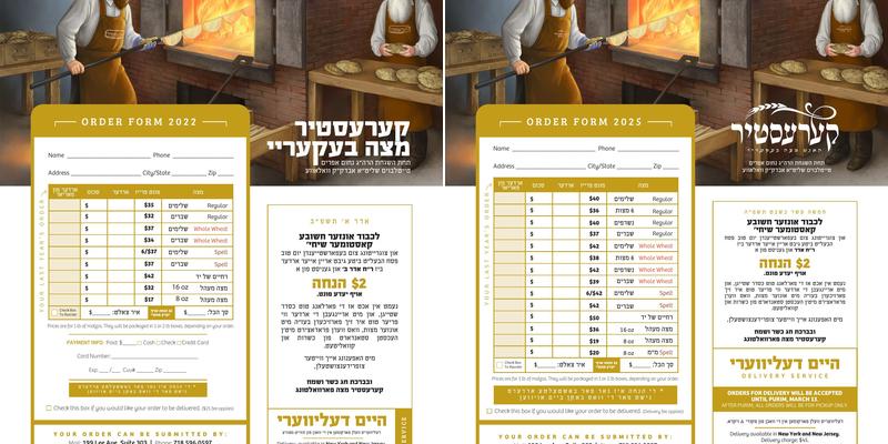 Kerestir Matzah Bakery Menu