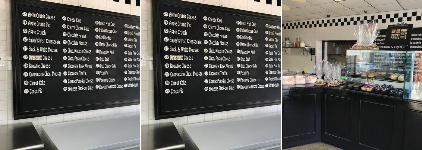 Aunt Butchie's Desserts Menu