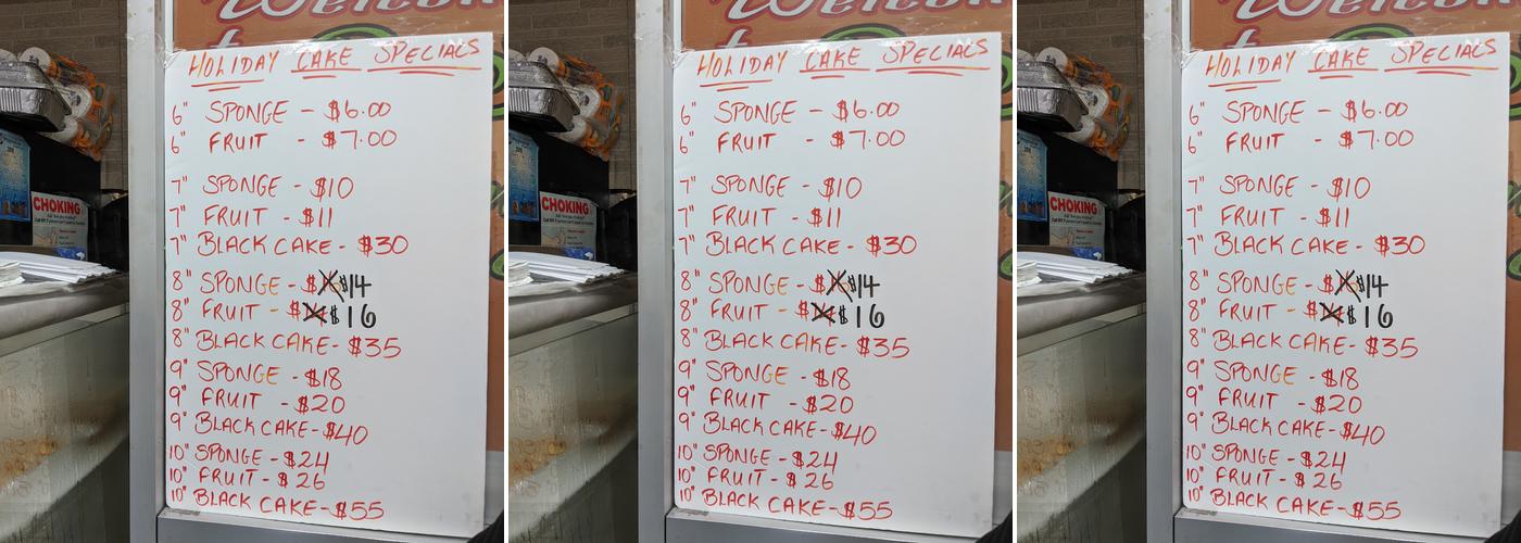P & S Menu