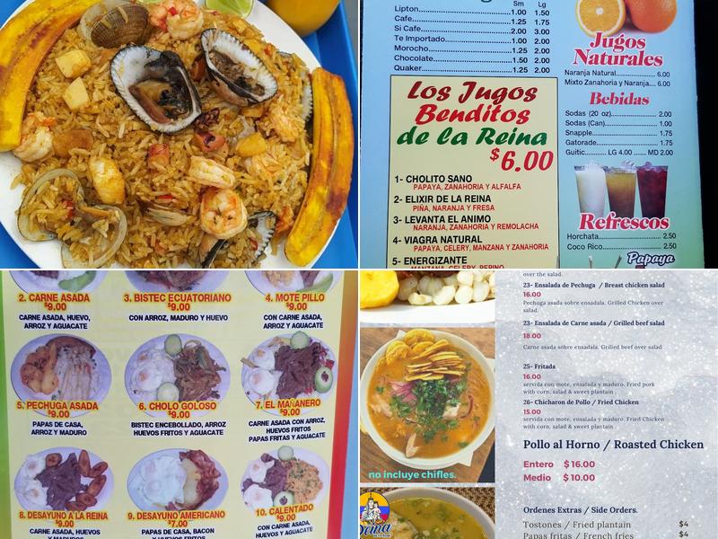 Reina de la Nube Menu