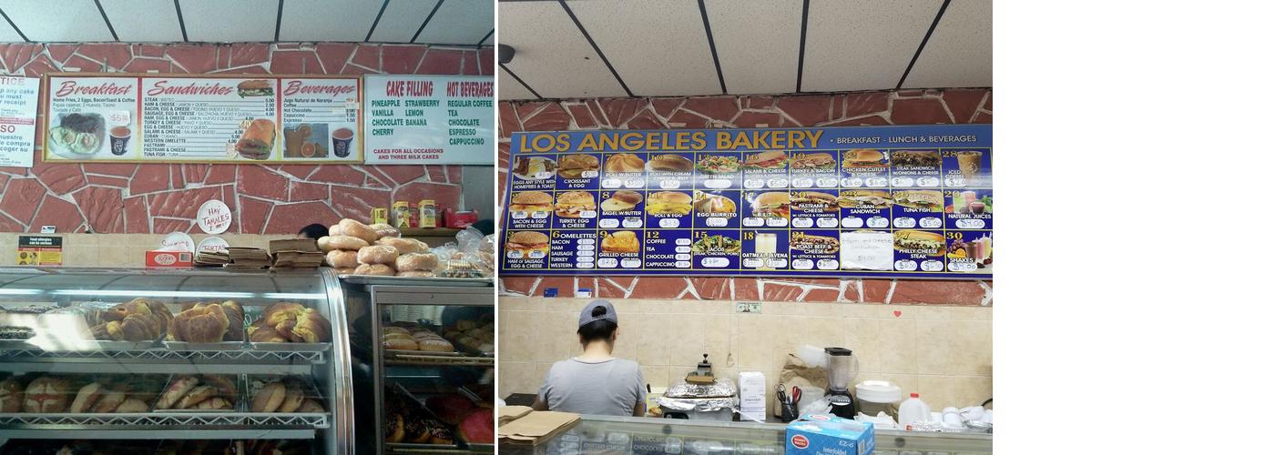 Los Angeles Bakery Menu