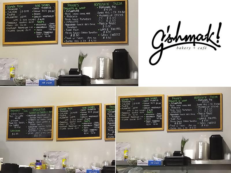 Gshmak Bakery and Cafe Menu