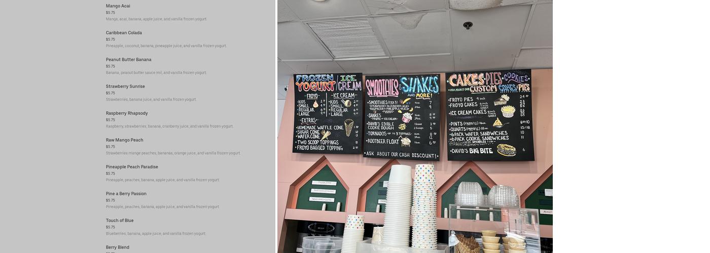 FroYo Menu