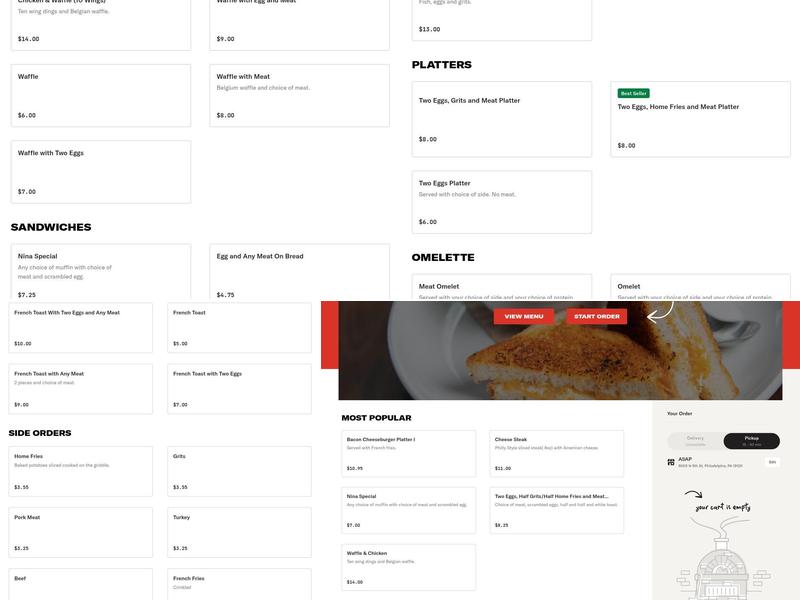 P&B Breakfast Menu