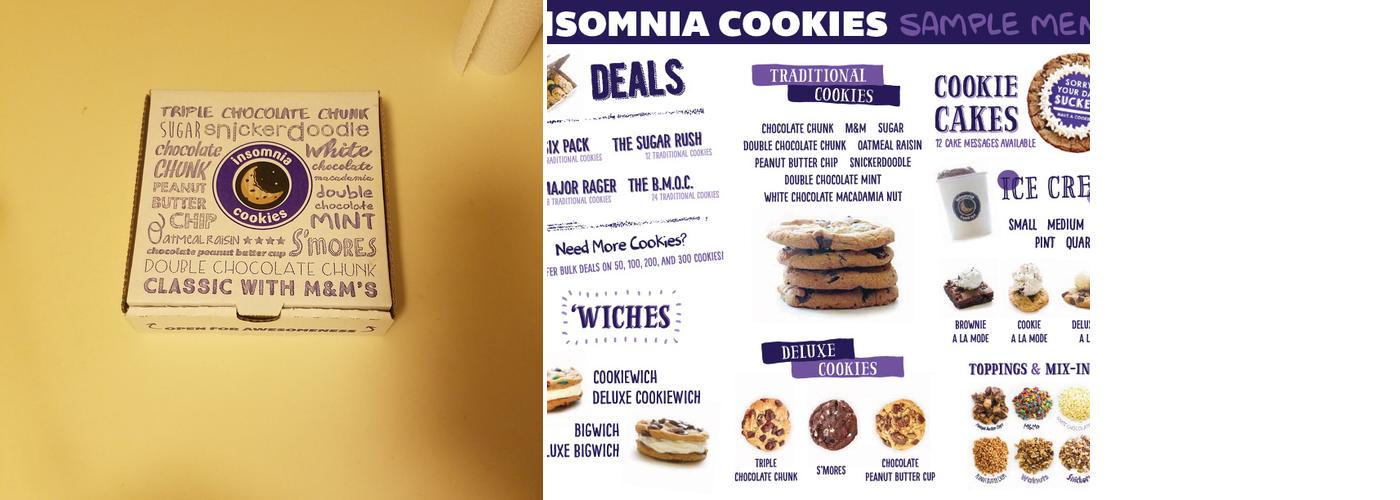 Insomnia Cookies Menu