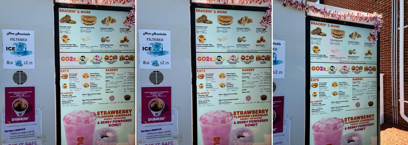 Dunkin' Menu