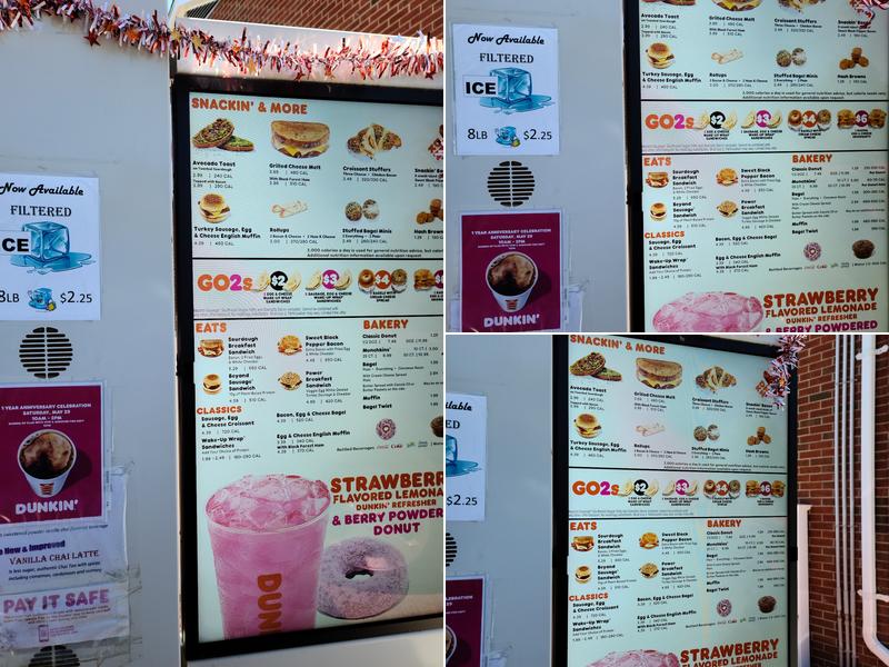 Dunkin' Menu