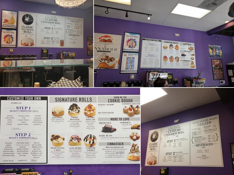 Cinnaholic Menu