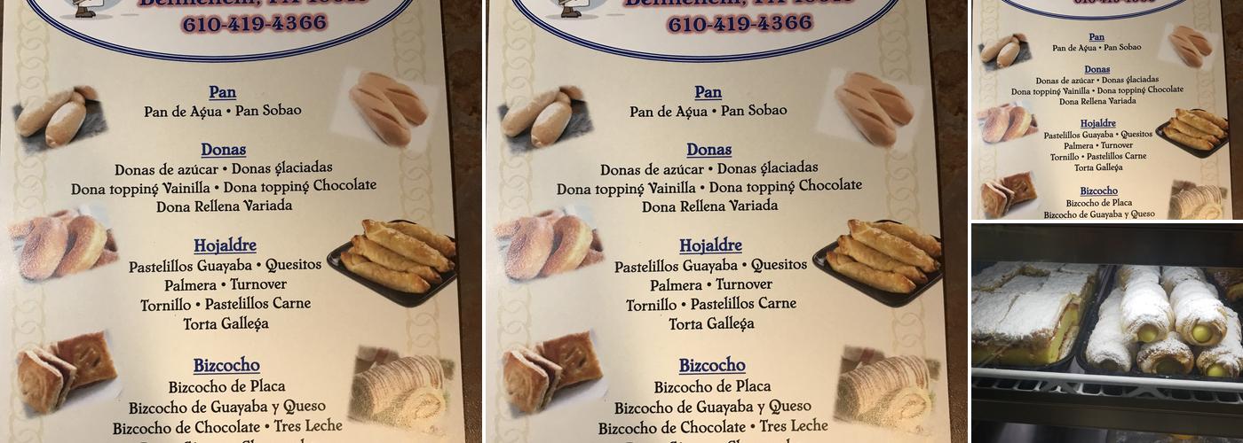 Las Américas bakery Menu