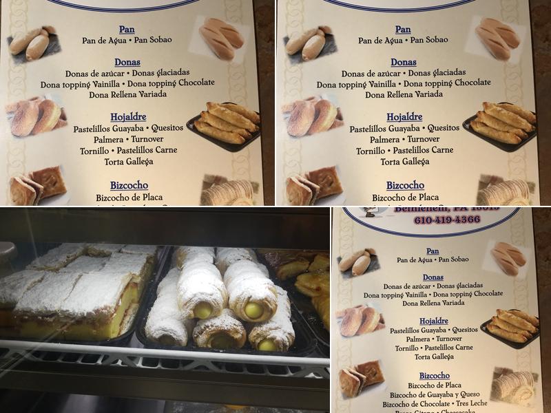 Las Américas bakery Menu
