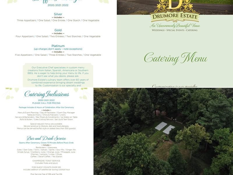 Drumore Estate Menu