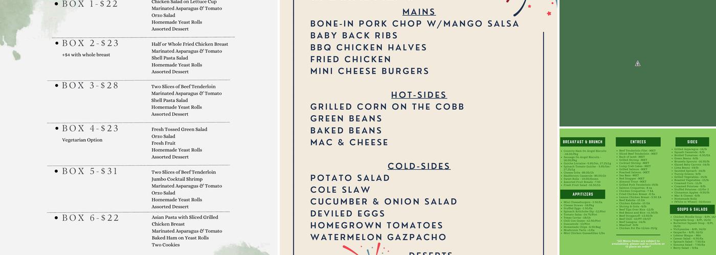 Something Special Menu