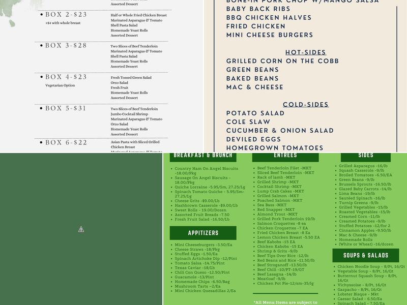 Something Special Menu