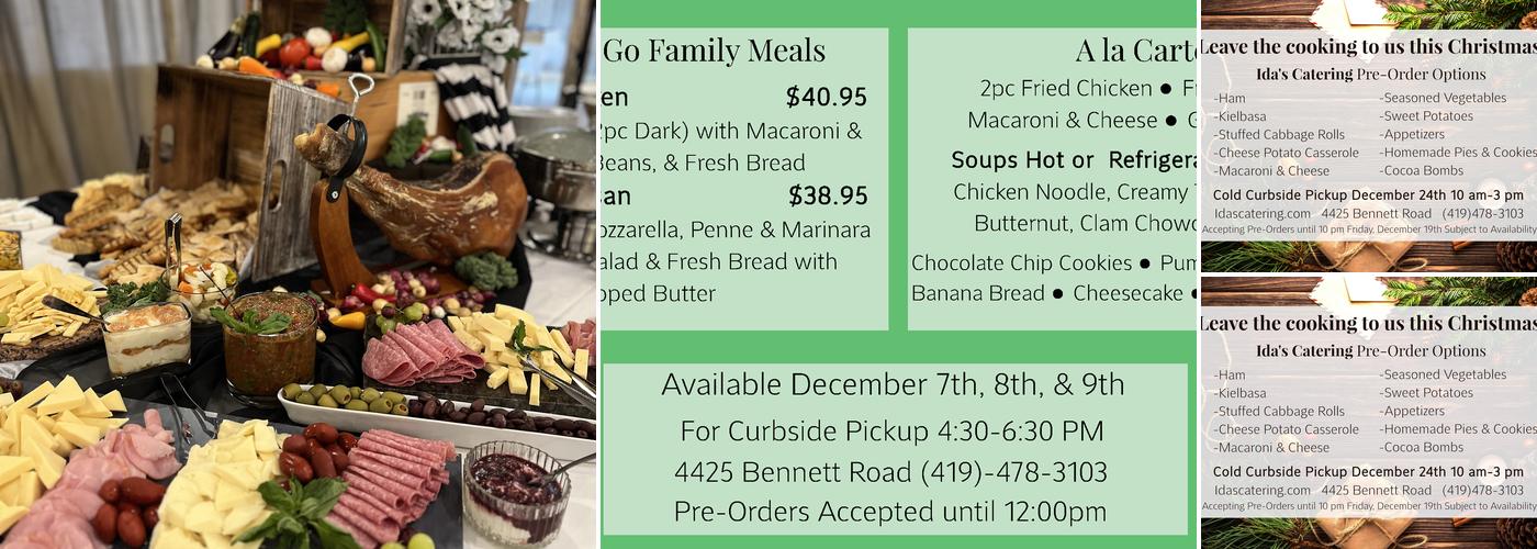 Ida's Catering LLC Menu