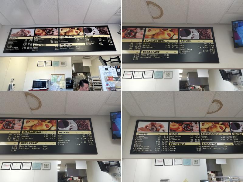 Diamond Donuts Menu