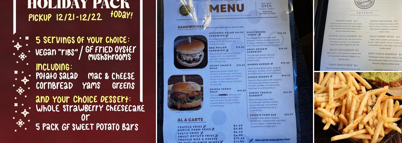 Wisdom Bakery & Cafe Menu